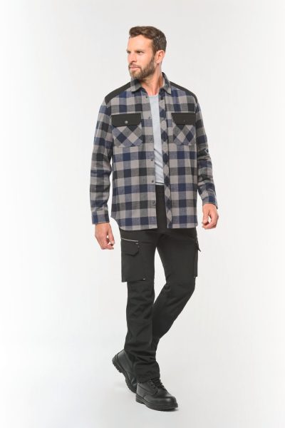 Chemise à carreaux avec poches homme – Image 5