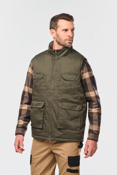 Gilet polycoton multipoches rembourré unisexe – Image 2
