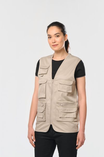 Gilet polycoton multipoches doublé unisexe – Image 12