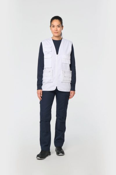 Gilet polycoton multipoches doublé unisexe – Image 7