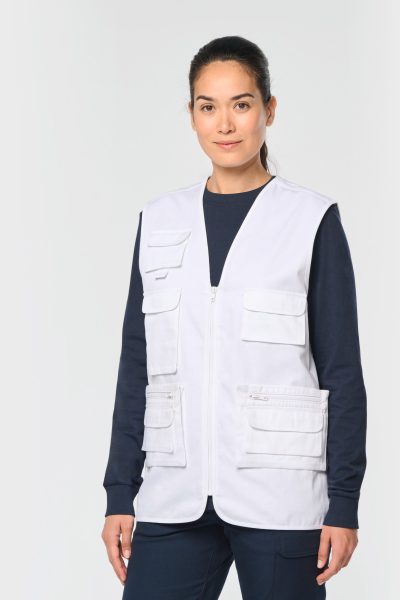 Gilet polycoton multipoches doublé unisexe – Image 5