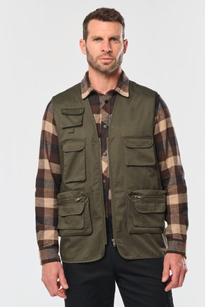 Gilet polycoton multipoches doublé unisexe – Image 9
