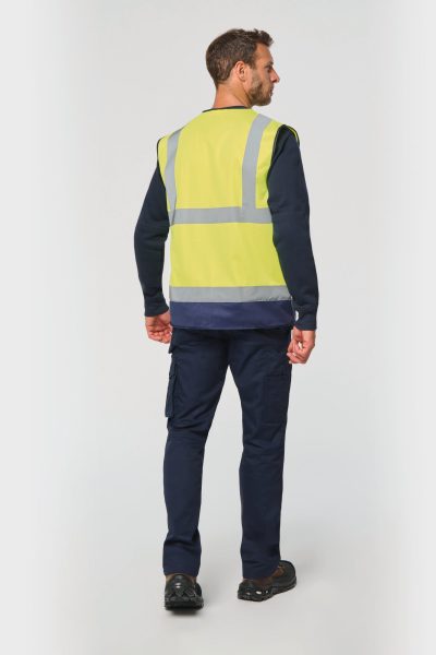 Gilet de sécurité haute visibilité recyclé avec zip unisexe – Image 3