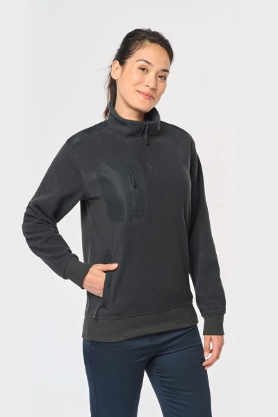Polaire écoresponsable col zippé unisexe – Image 4