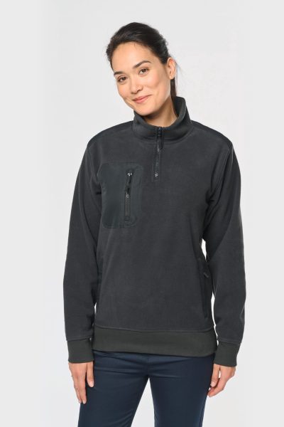 Polaire écoresponsable col zippé unisexe – Image 2