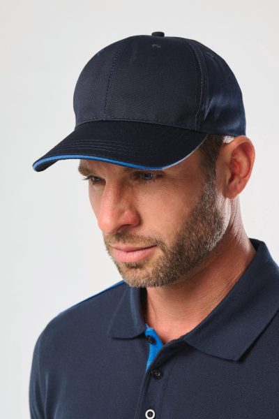 Casquette sandwich contrasté 6 panneaux OEKO-TEX® STANDARD 100