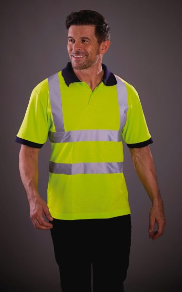 Polo manches courtes haute visibilité