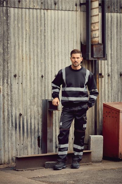 Sweat-shirt haute visibilité col rond – Image 3