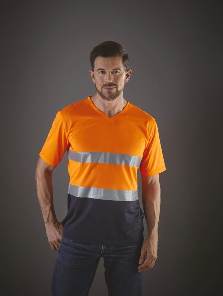 T-shirt col V haute visibilité Top Cool – Image 4