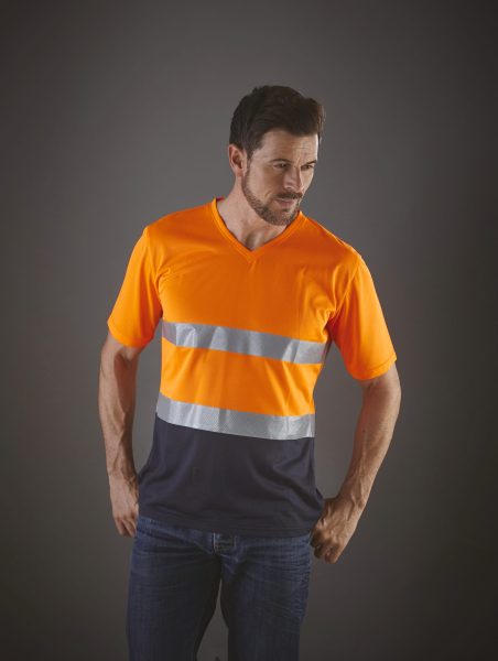 T-shirt col V haute visibilité Top Cool – Image 5