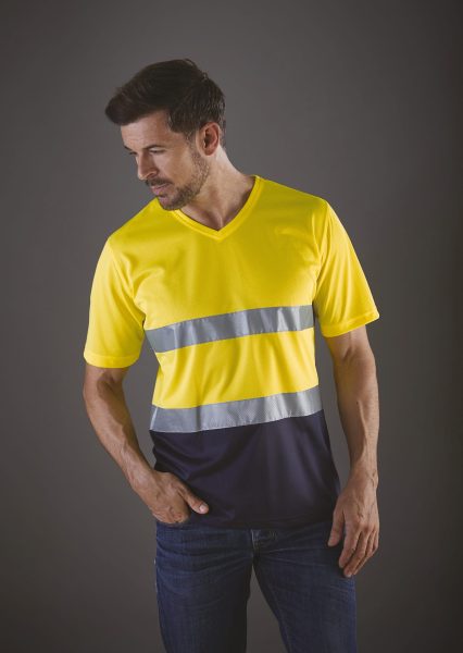T-shirt col V haute visibilité Top Cool – Image 6