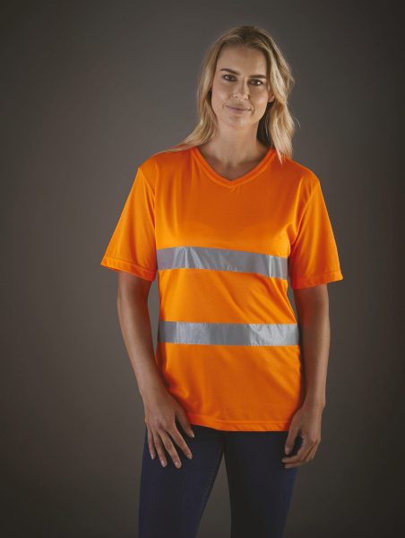 T-shirt col V haute visibilité Top Cool – Image 3
