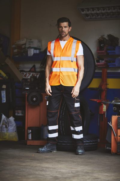 Gilet haute visibilité à maille ajourée recyclée – Image 3