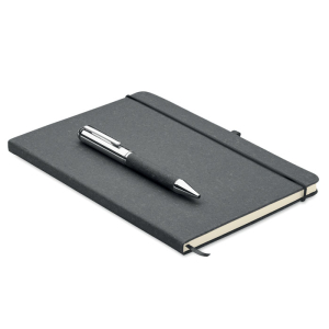 Carnet en cuir recyclé et stylo MO2195