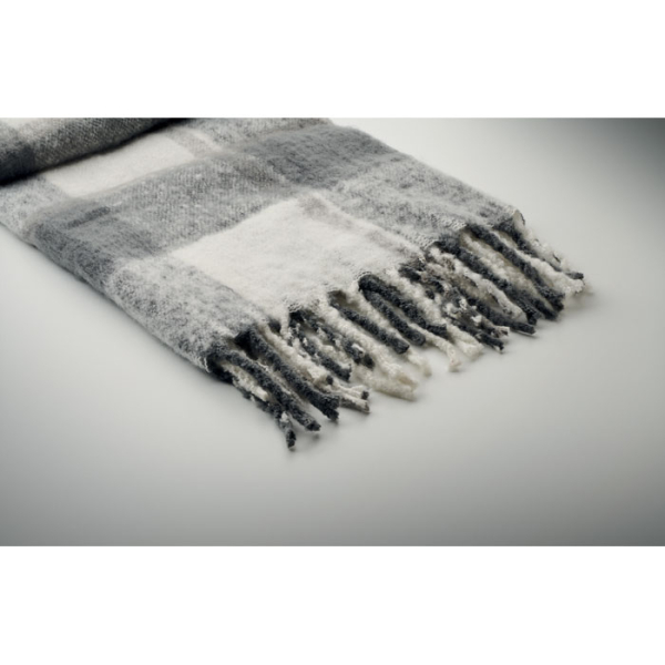 Couverture en mohair à carreaux MO2382