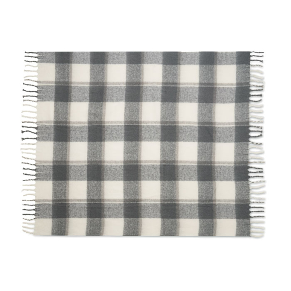 Couverture en mohair à carreaux MO2382