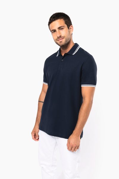 Polo homme manches courtes à liserés contrastés – Image 61