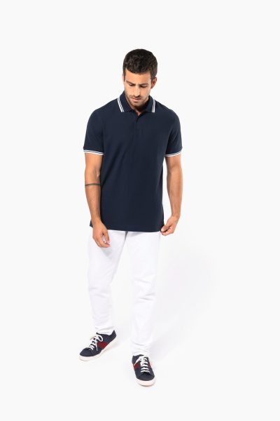 Polo homme manches courtes à liserés contrastés – Image 62