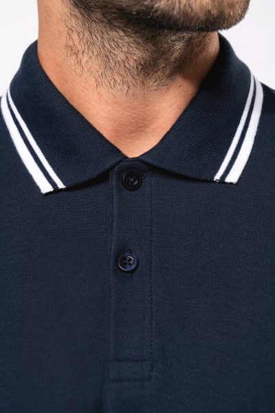 Polo homme manches courtes à liserés contrastés – Image 64