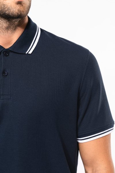 Polo homme manches courtes à liserés contrastés – Image 65