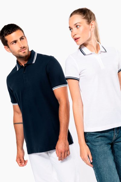Polo homme manches courtes à liserés contrastés – Image 68