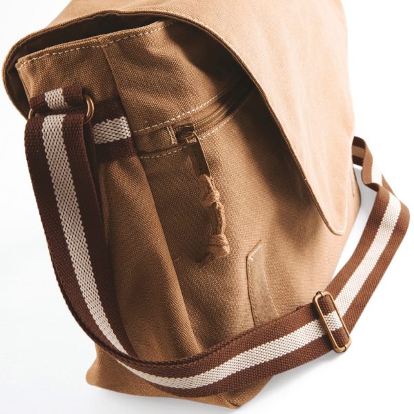 Sac courrier vintage en toile – Image 3