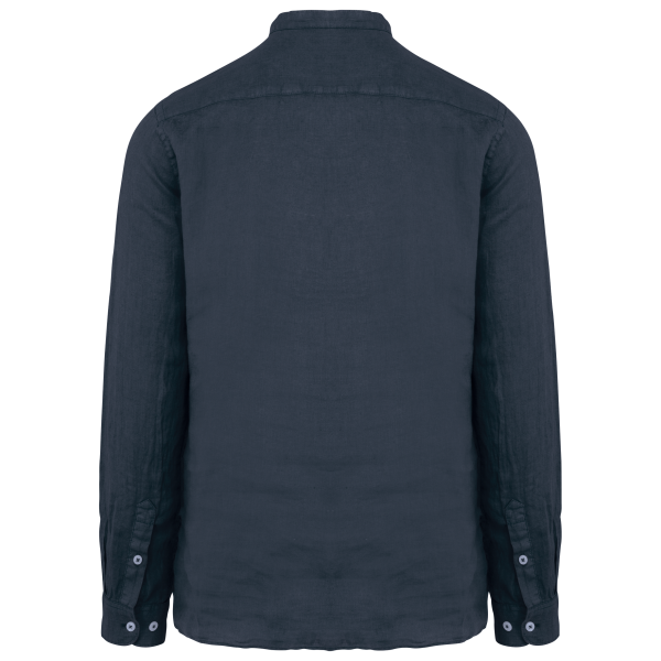Chemise à col Mao délavée  en lin homme – Image 112