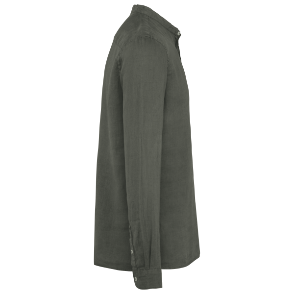 Chemise à col Mao délavée  en lin homme – Image 115