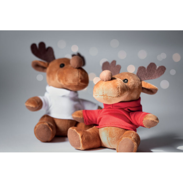 Renne en peluche avec capuche CX1469