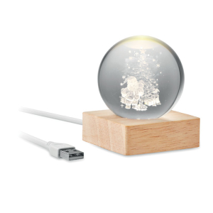 Boule de Noël verre avec LED CX1541