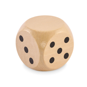 Dés en bois Schima de 5cm dia MO2614