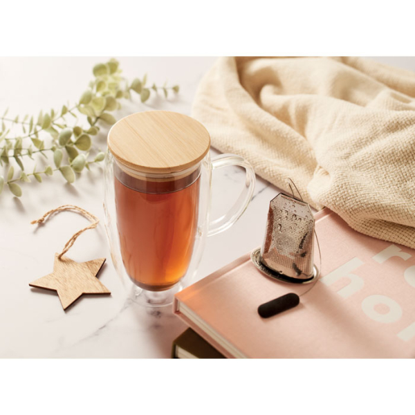 Mug en verre double paroi 450ml MO2673