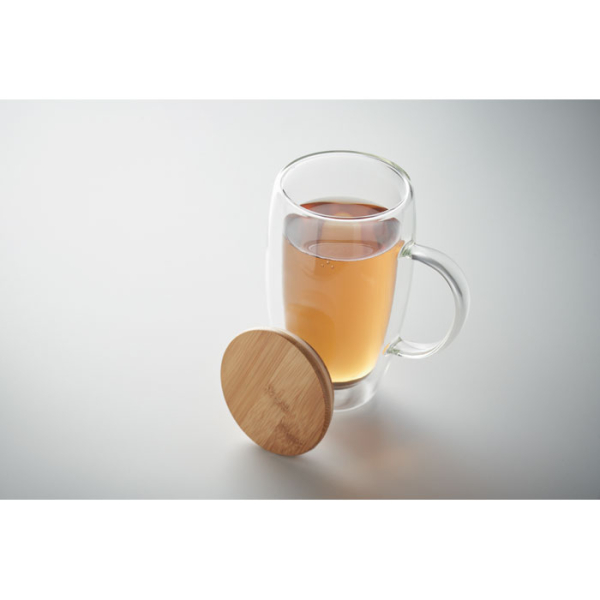 Mug en verre double paroi 450ml MO2673
