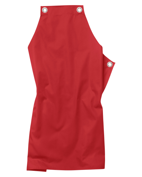 Tablier rouge en tissu imperméable