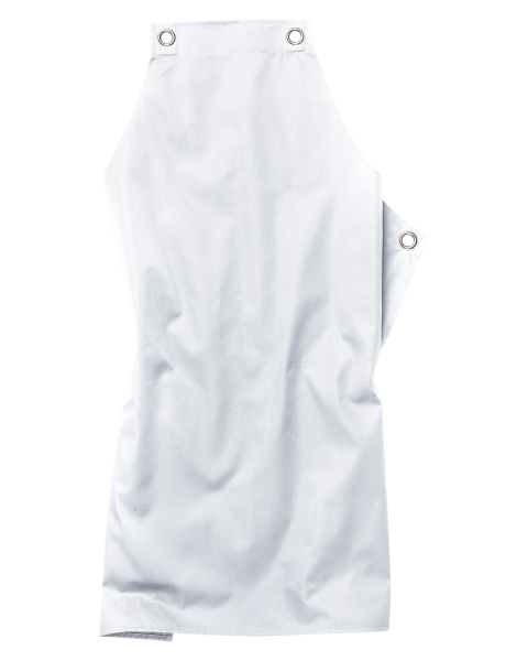 Tablier blanc en tissu résistant