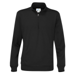 141012 990 cvc half zip unisex F Black