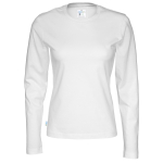 141019 100 neck LS Tee lady Front white 1