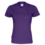 141021 885 v neck ss Tee lady F purple