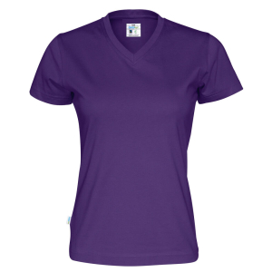 141021 T-SHIRT MANCHES COURTES COL V FEMME - CERTIFIÉ GOTS